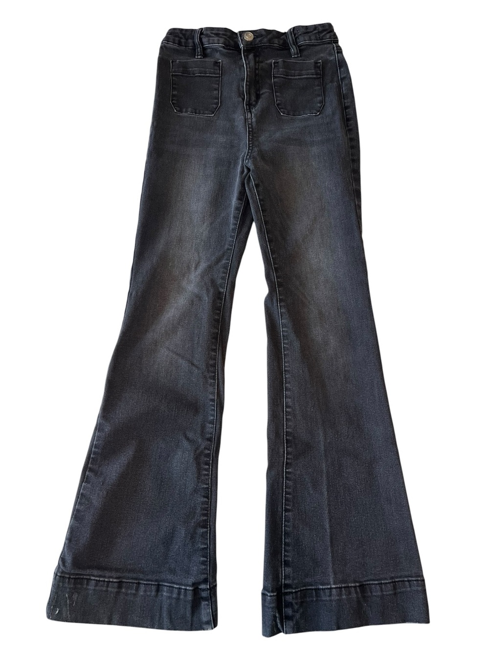 Franki by Francesca’s Girls High Rise 70’s Flare Jeans Black Size 12